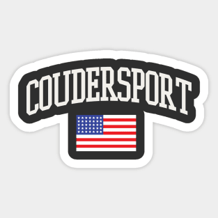 Coudersport PA American Flag Bear Potter County Sticker